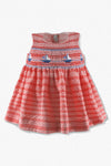 20114-Smocked Sailboats Seersucker Baby Girl Sleeveless Dress