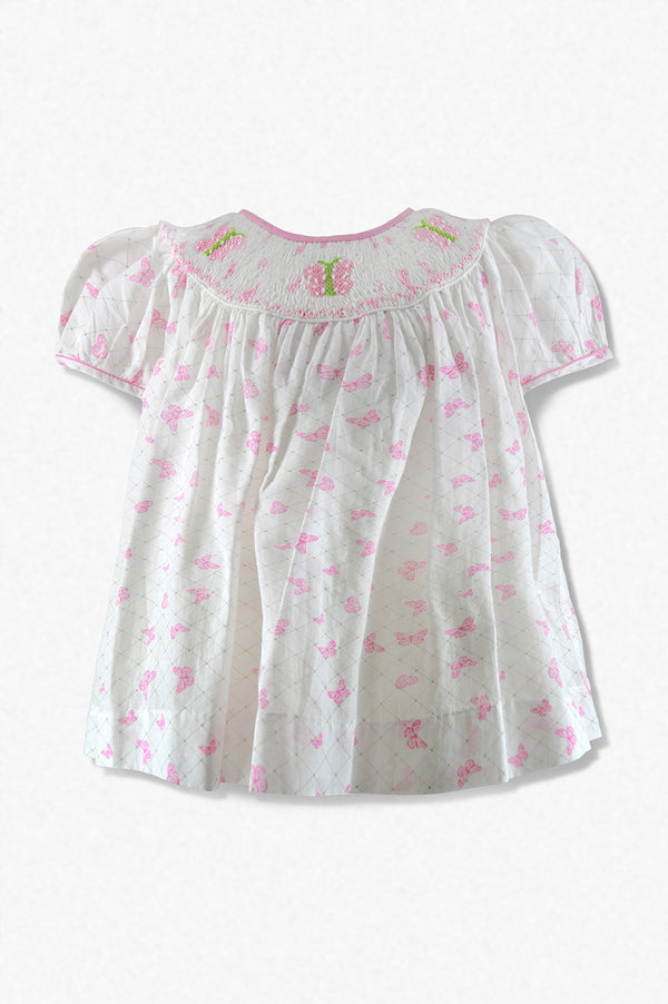 20116-Smocked Butterfly Bishop Baby Girl Dress