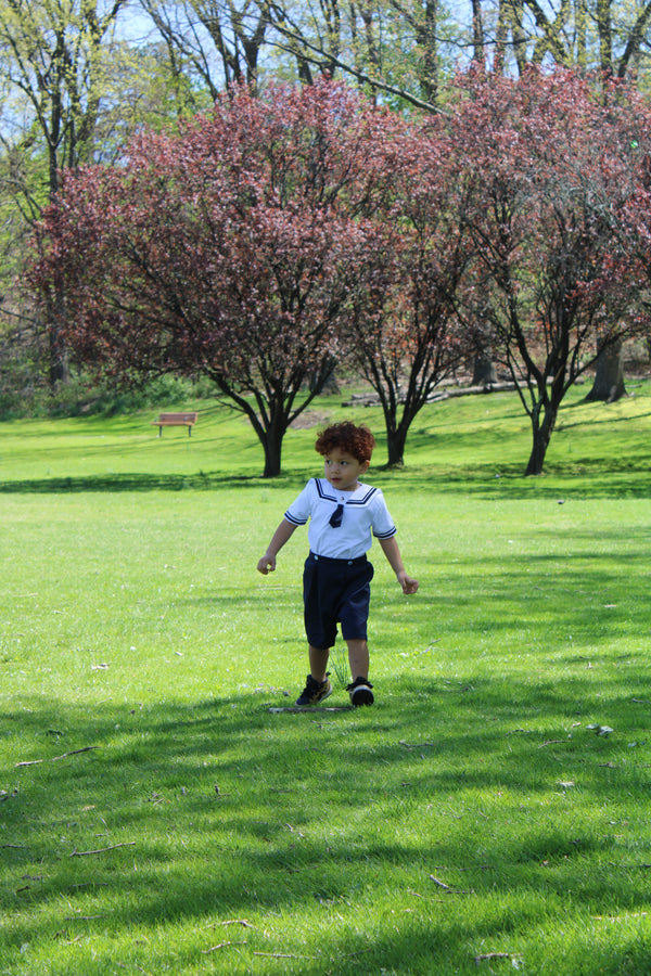 Boys Nautical 2 Piece Bobby Suit