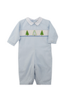 Smocked Christmas Tree Baby Boy Longall