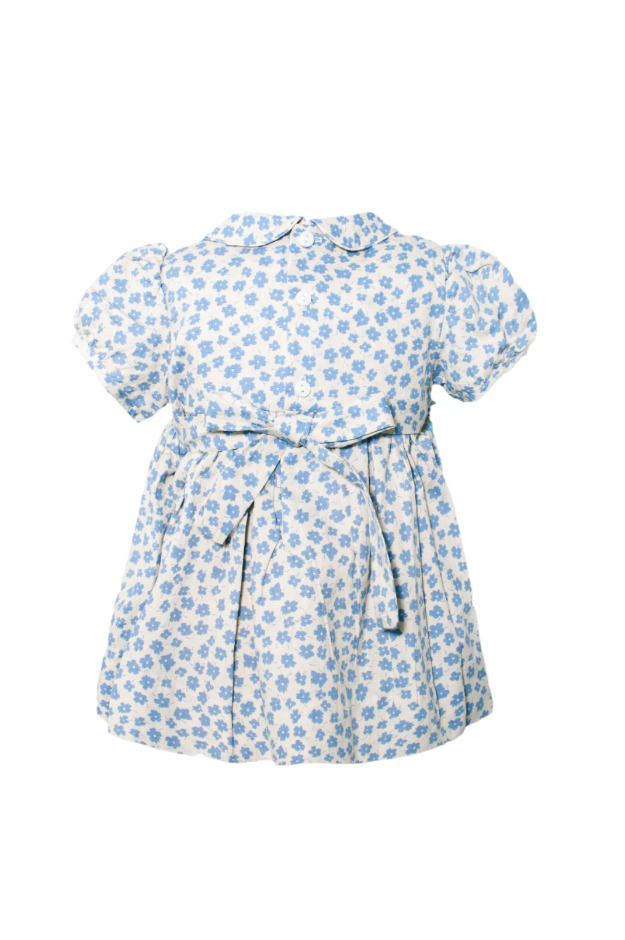 Blue Shortsleeve Baby Toddler Dress With Panty 2