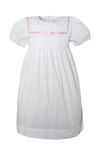 Short Sleeve White & Pink Baby & Toddler Dress 3