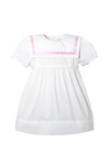 Short Sleeve White & Pink Baby & Toddler Dress