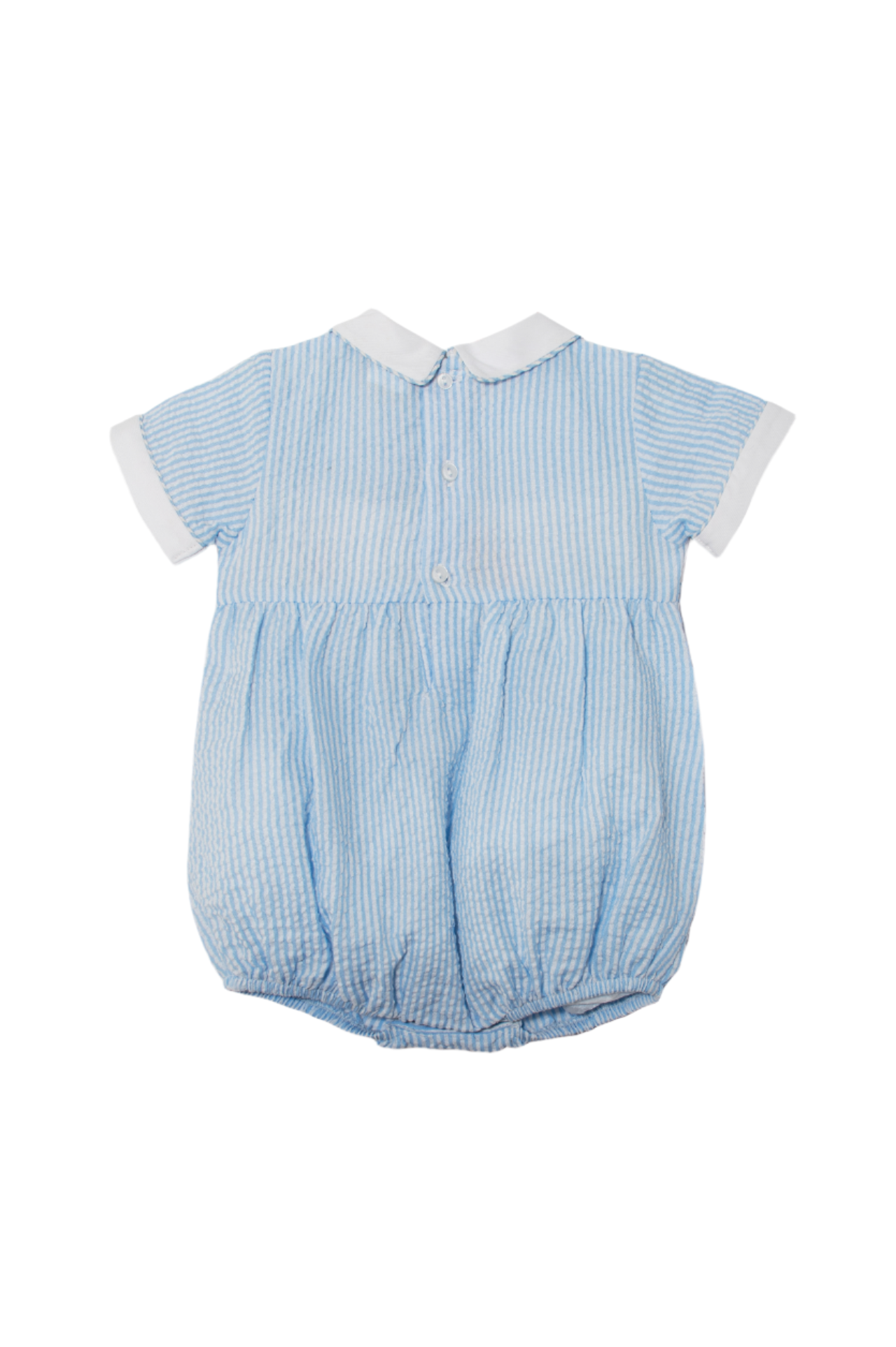 Smocked Fish Baby Boy Bubble Romper 2