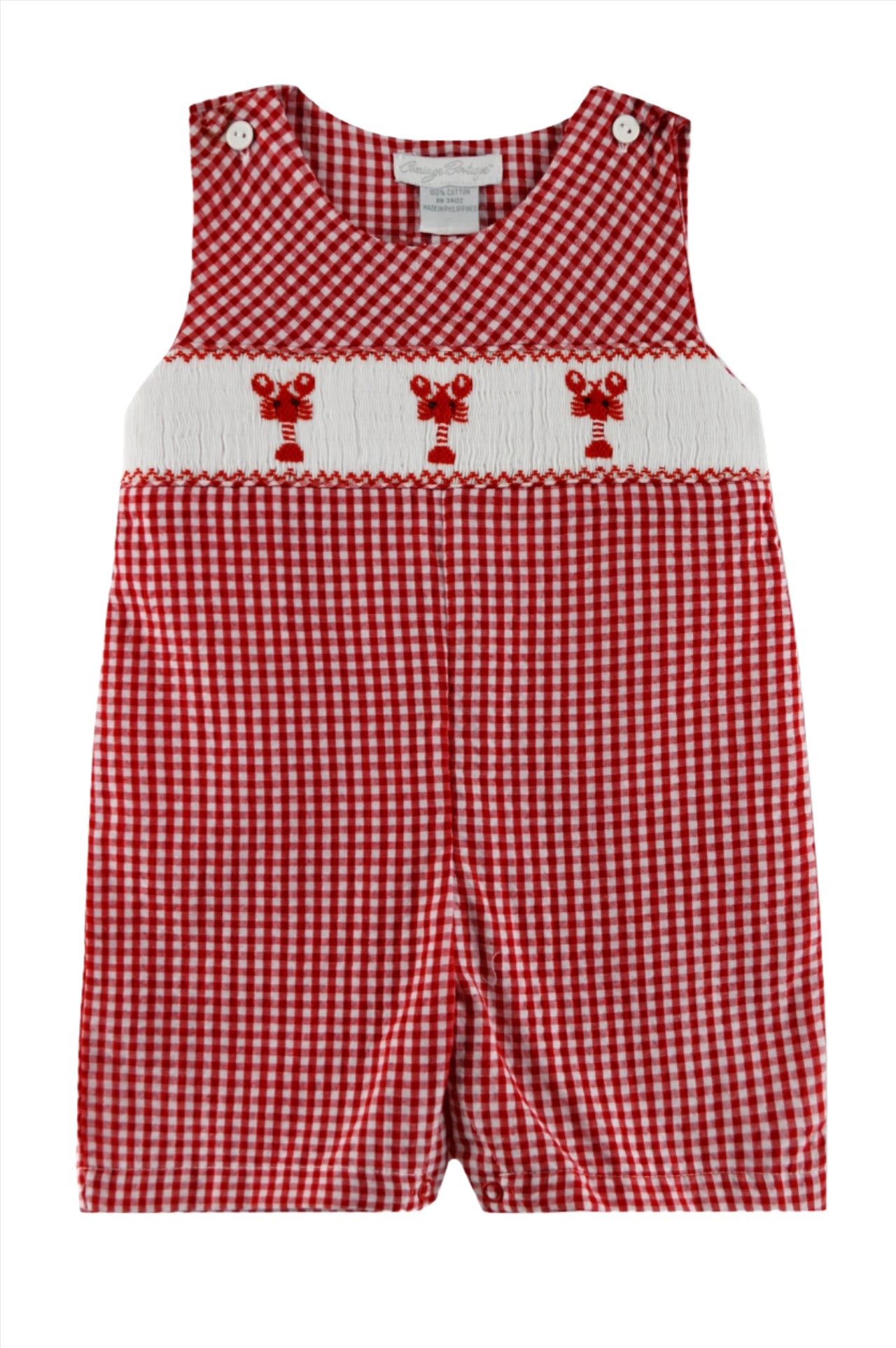 Wholesale Lobster Seersucker Baby Boy Romper  - Imagewear