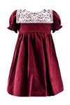 Red Velvet Girl Short Sleeve Toddler & Youth Dress