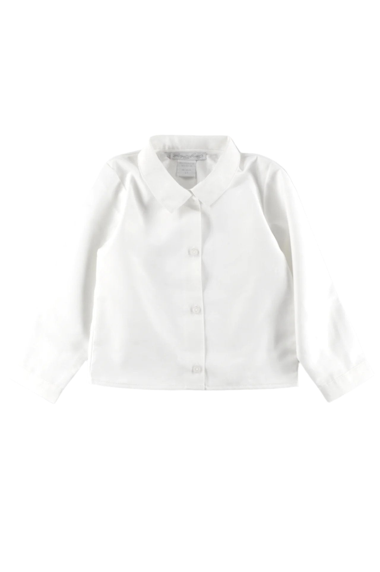 Wholesale White Button-Down Baby Boy Lon Sleeve Shirt