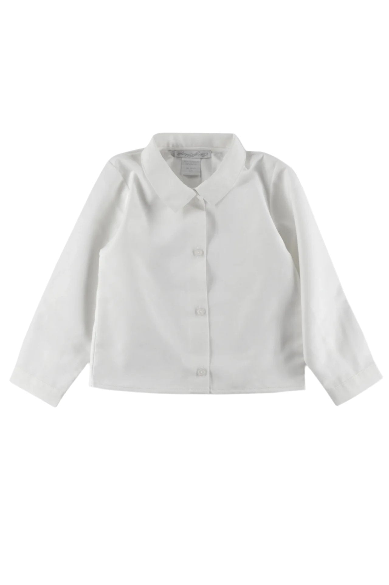 Wholesale White Button-Down Toddler Boy Polo Shirt