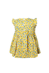 Yellow Flutter Sleeve Baby & Toddler Dress With Panty 2