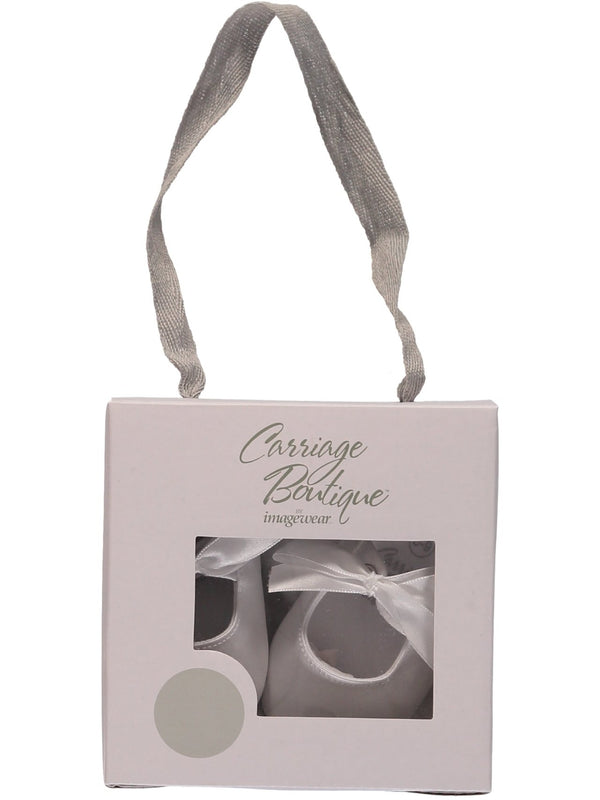  Satin White Crib Shoe- Ribbon, , Imagewear, Imagewear 5